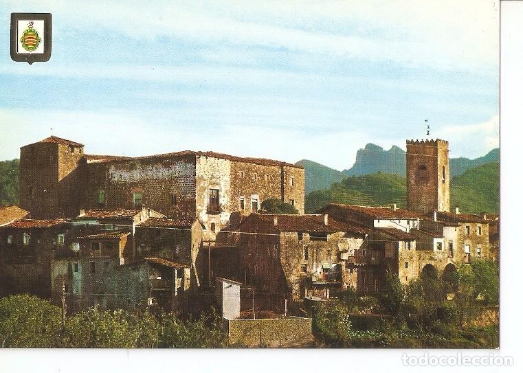 Cartes Postales: Postal 049390 : Santa Pau (Gerona). Vista parcial i Castell de Barbara - Varios