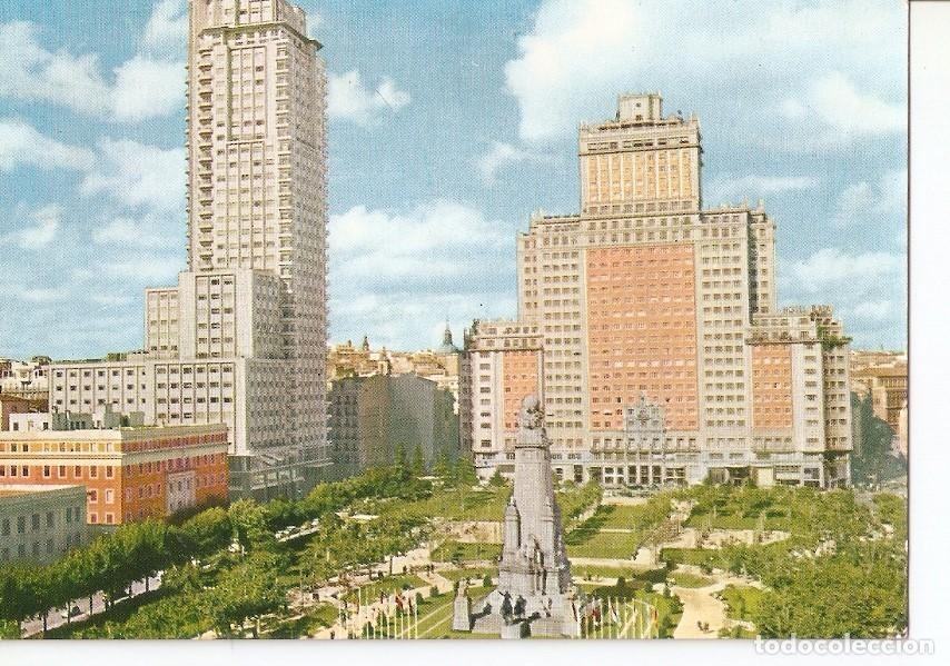 Postais: Postal 037397 : Madrid. Plaza de Espa&ntilde;a y Monumento a Cervantes - Varios