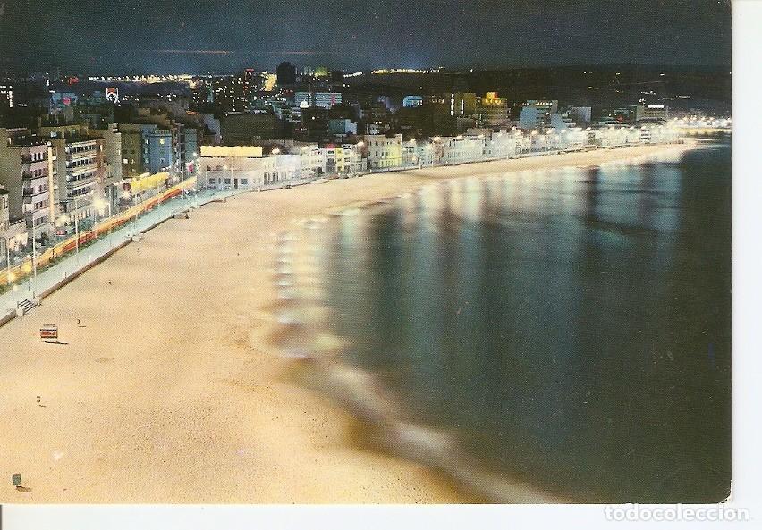 Cartoline: Postal 039534 : Islas Canarias. Las Palmas (Isla de Gran Canaria). Nocturna Paseo Maritimo y Playa d