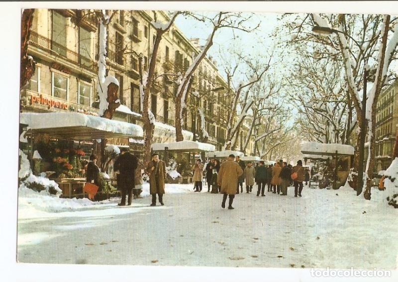 Postais: Postal 025647 : Rambla de las Flores (Navidad 1962). Barcelona - Varios