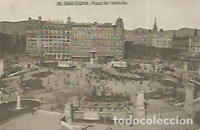 Postales: POSTAL PUBLICITARIA 18275: Plaza de Catalu&ntilde;a en Barcelona. Restaurante El Raco - Varios