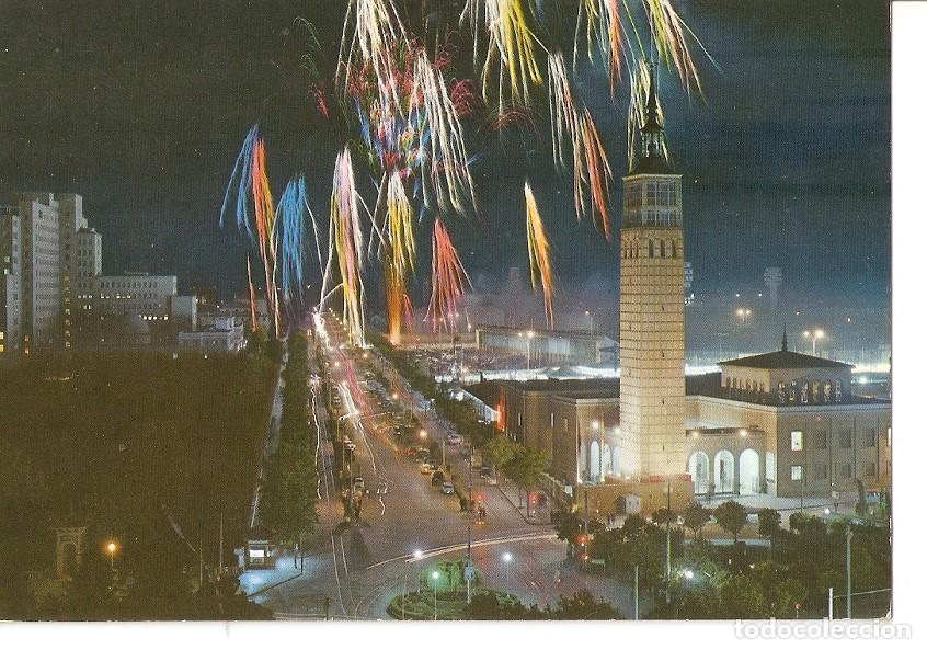 Postkarten: Postal 032069 : Zaragoza. Avenida de Isabel la Catolica. Aspecto nocturno - Varios
