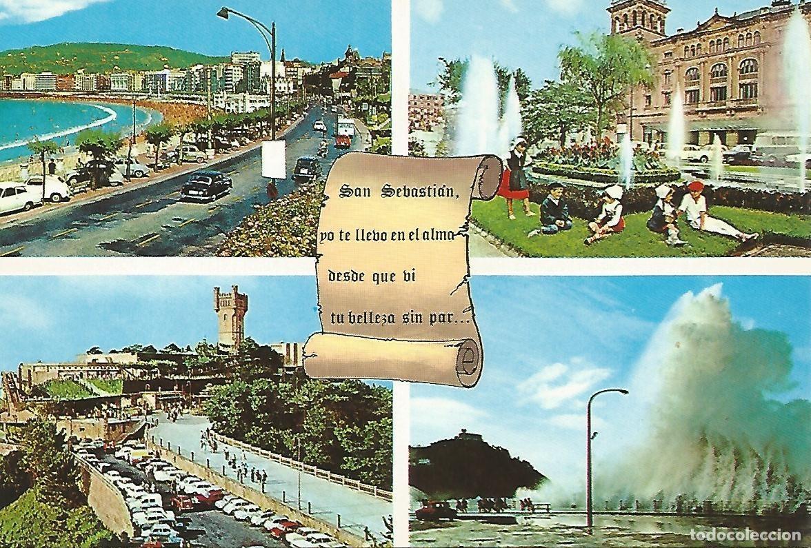 Postales: Postal 52058: SAN SEBASTIAN - Vista parcial. Jardines de la Reina Regente - Varios