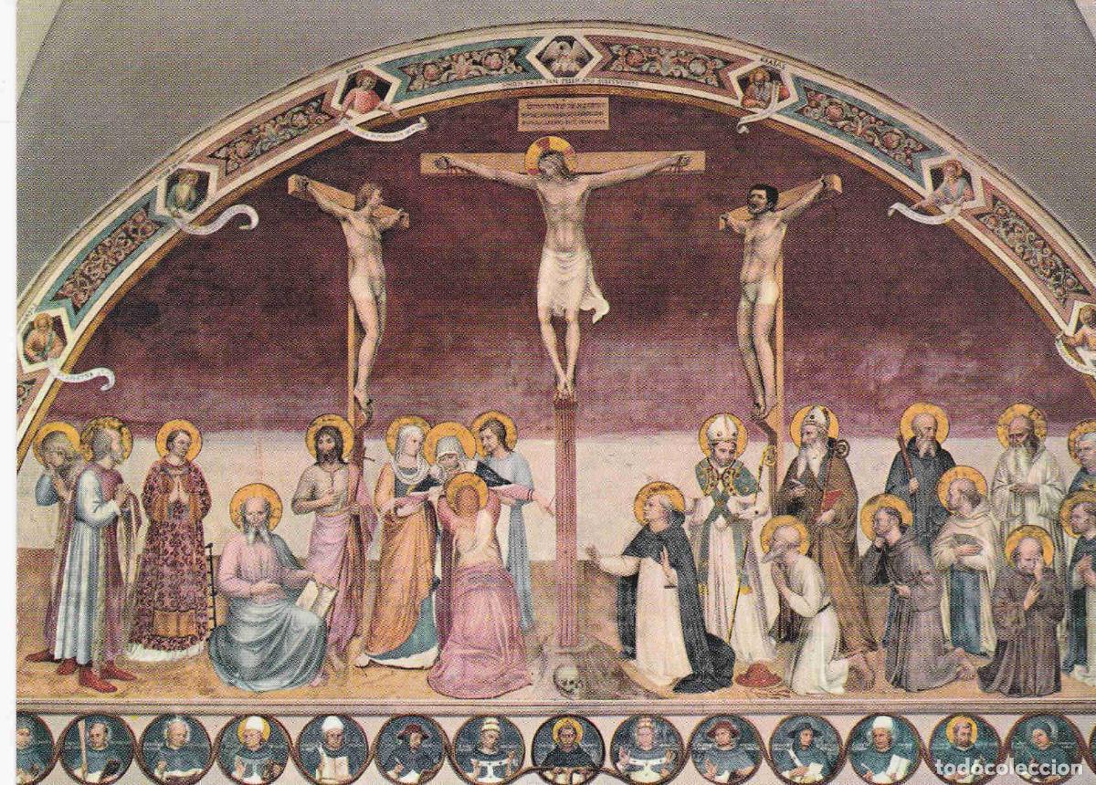 Postkarten: POSTAL 19018: FIRENZE: BEATO ANGELICO: LA CRUCIFIXION - Varios