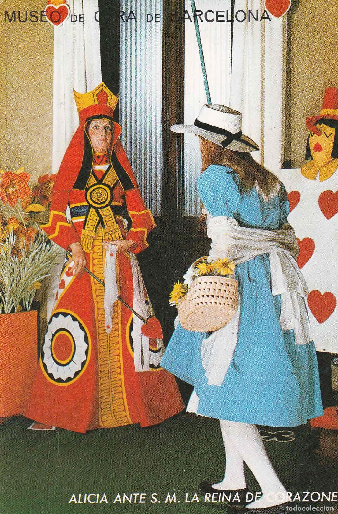 Postais: POSTAL 19117: MUSEO DE CERA BARCELONA: ALICIA ANTE S. M. LA REINA DE CORAZONES - Varios