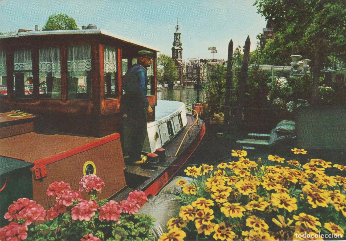 Postcards: POSTAL 62819 : Amsterdam. Holanda. Mercat de flors amb torre de menta - Varios