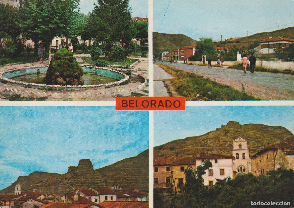 Postkarten: POSTAL 62788 : Belorado. Burgos. Paseo de la Florida. Entrada belorado.Castillo de los Moros. Fachad