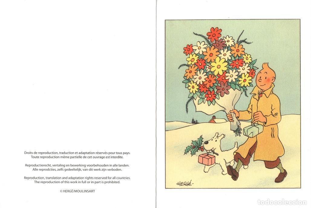 Postales: Postal de navidad Tintin: flores 2011 (ref. #31305)