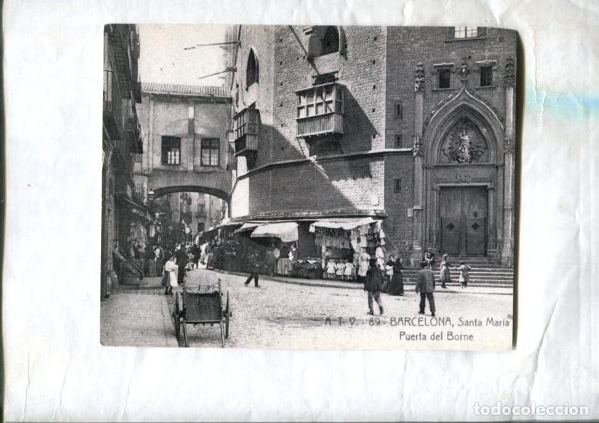 Postcards: Foto/Tarjeta: 1905-1915: Iglesia de Santa Maria del Mar (Barcelona) - Varios