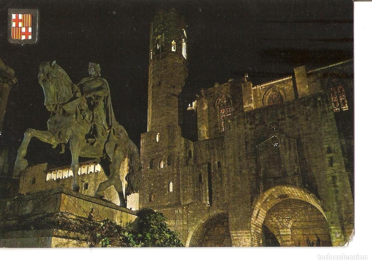 Cartoline: Postal 037788 : Barcelona. Barrio gotico. Monumento a Berenguer el Grande - Varios