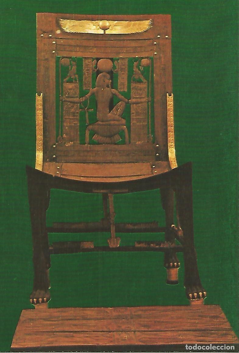 Cartes Postales: Postal 52646: Silla de madera del tesoro de Tutankhamon - Varios