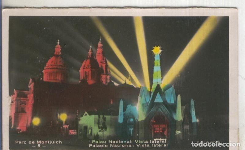 Postkarten: Postal coloreada de epoca 0146 : Palau Nacional, vista Lateral, de Barcelona - Varios