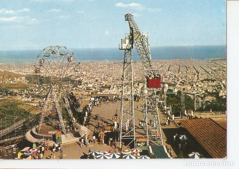 Postales: Postal 049021 : Barcelona. Tibidabo. Parque de Atracciones y ciudad al fondo - Varios
