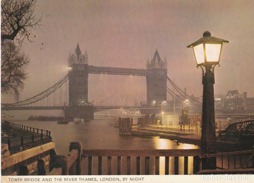Postkarten: POSTAL B6763: LONDRES: VISTA NOCTURNA TOWER BRIDGE - Varios