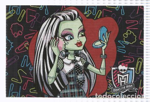 Postales: Photocards: MONSTER HIGH, Numero 035: Frankie Stein (Panini 2011) - Mattel