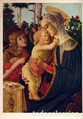 Cartoline: POSTAL 57153: Sandro Botticelli The Virgin the child Jesus and St John - Varios