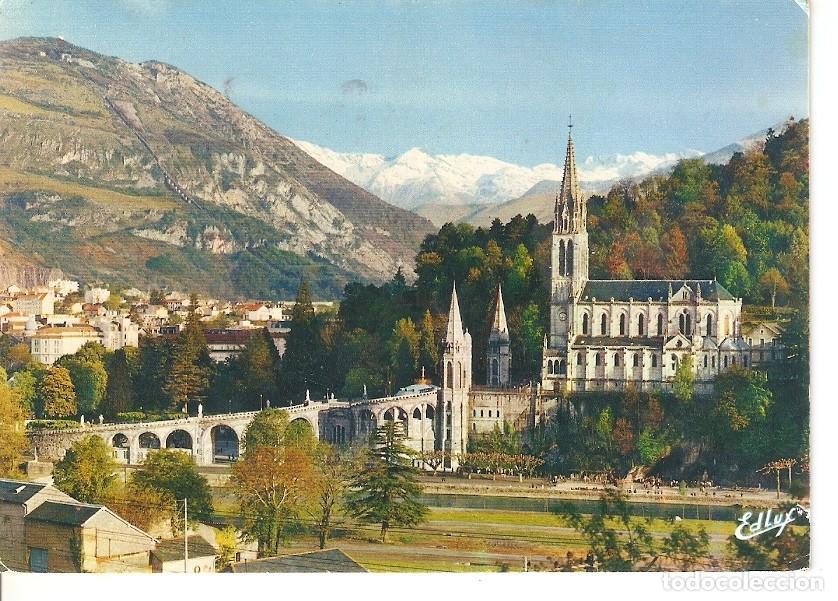 Postais: Postal 046322 : Lourdes. The Basilica and the Pic du Jer - Varios