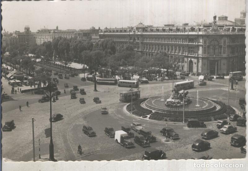 Postkarten: Postal 013261: Banco de Espa&ntilde;a y paseo del prado de Madrid - Varios