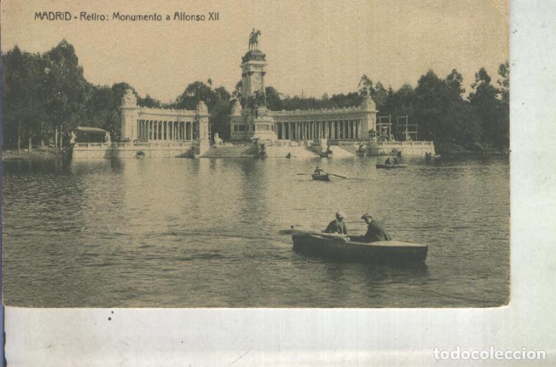 Postcards: Postal 013019: Madrid, Retiro con el monumento a Alfonso XII - Varios