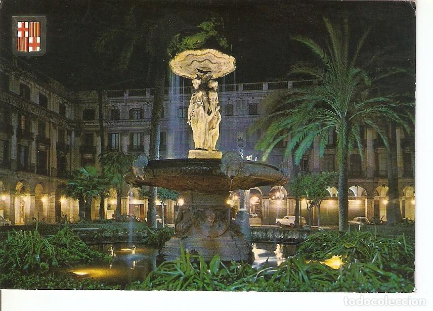 Postkarten: Postal 039793 : Barcelona. Plaza Real. Vista nocturna - Varios