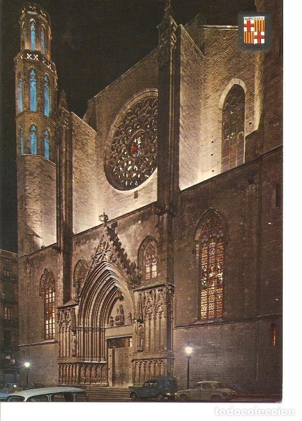 Postais: Postal 039755 : Barcelona. Iglesia de Santa Maria del Mar. Nocturna - Varios