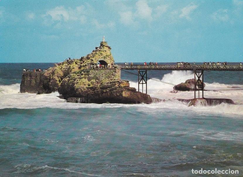 Postales: POSTAL B6458: BIARRITZ: LE ROCHER DE LA VIERGE - Varios - Foto 1
