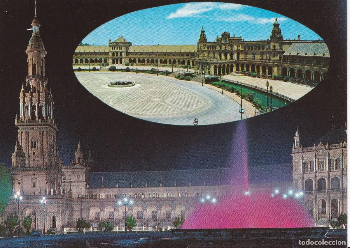 Postcards: POSTAL B6638: SEVILLA: PLAZA ESPA&Ntilde;A - Varios