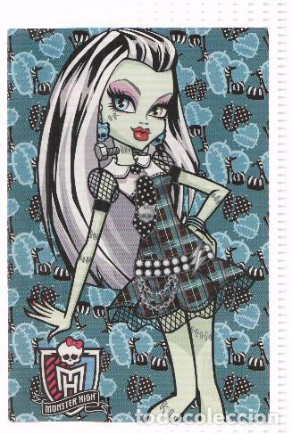 Postales: Photocards: MONSTER HIGH, Numero 031: Frankie Stein (Panini 2011) - Mattel
