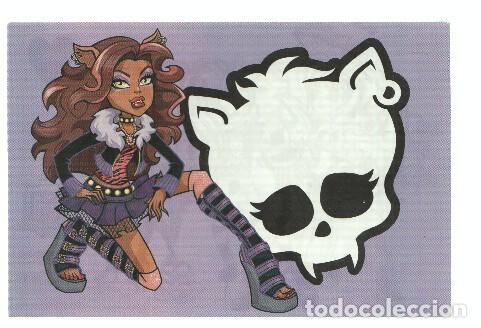Postales: Photocards: MONSTER HIGH, Numero 005: Clawdeen Wolf (Panini 2011) - Mattel