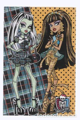 Postales: Photocards: MONSTER HIGH, Numero 068: Frankie Stein y Cleo de Nile (Panini 2011) - Mattel