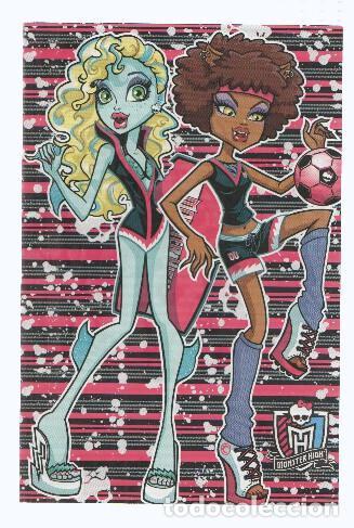 Postales: Photocards: MONSTER HIGH, Numero 073: Lagoona Blue y Clawdeen Wolf (Panini 2011) - Mattel