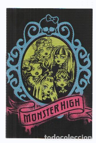 Postales: Photocards: MONSTER HIGH, Numero 094: Frankie Stein, Clawdeen Wolf, Darculaura, Cleo de Nile y Lagoo