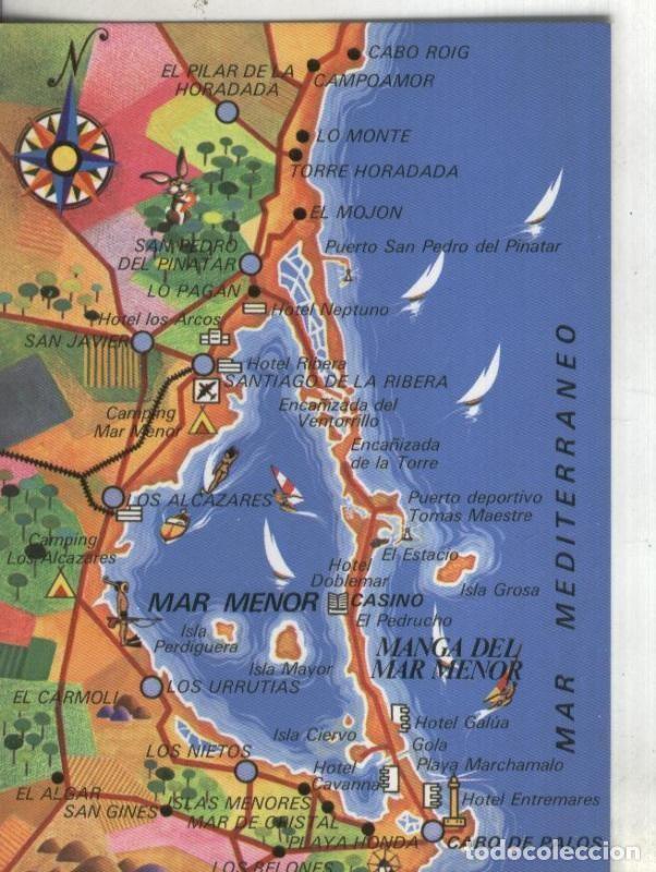 Postcards: Postal 003674: Murcia: Mar Menor: Mapa - Varios