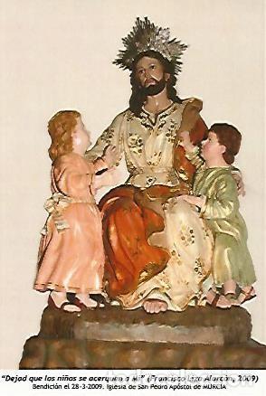 Postcards: POSTAL 54238: Dejad que los ni&ntilde;os se acerquen a mi de Francisco Liza Alarcon 2009. Murcia - Varios