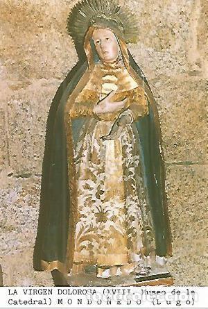 Postales: Postal 53658: LA VIRGEN DOLOROSA. Mondo&ntilde;edo Lugo - Varios