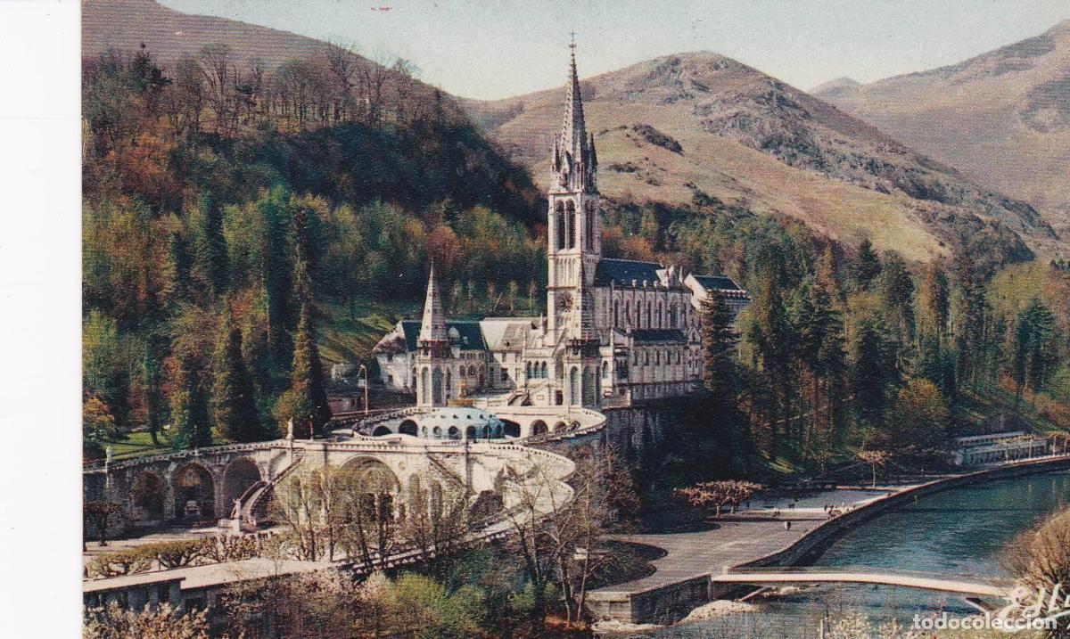 Postales: POSTAL B8085: LOURDES: LA BASILICA - Varios - Foto 1