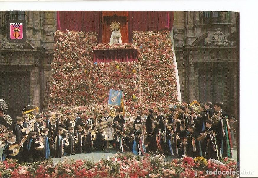 Postais: Postal 025762 : Ofrenda Virgen Por Tuna Marista. Valencia - Varios