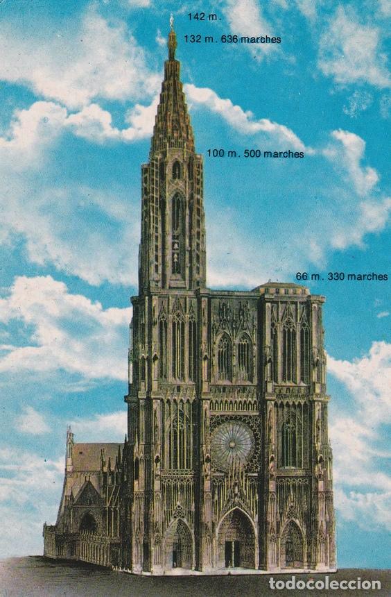 Postcards: POSTAL B8444: ESTRASBURGO: VISTA PARCIAL CATEDRAL - Varios