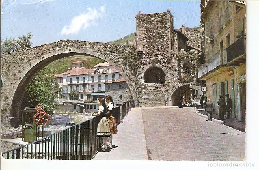 Postkarten: Postal 037088 : Camprodon (Gerona). Puente Romano y calle San Roque - Varios