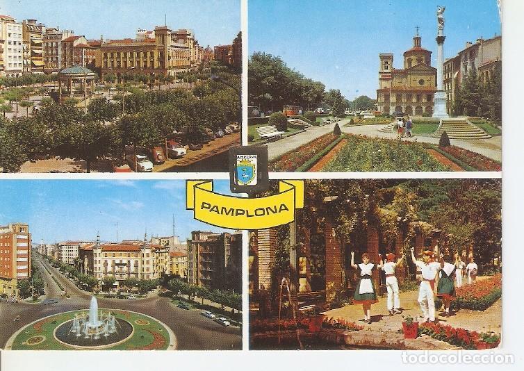 Cartoline: Postal 048135 : Pamplona (Navarra). Plaza del Caudillo - Mto. A la Inmaculada - Varios