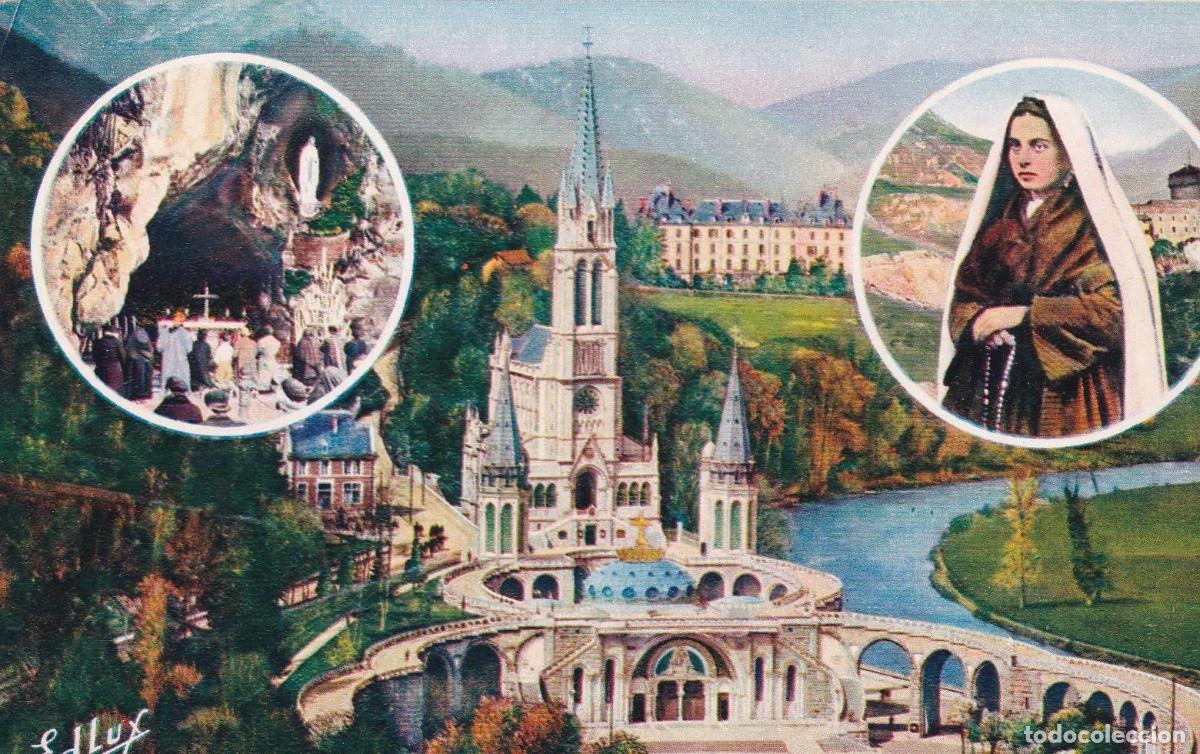 Postais: POSTAL B8687: LOURDES: LA BASILICA - Varios