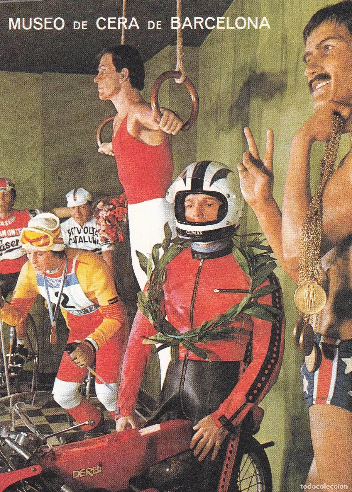Postkarten: POSTAL B9100: MUSEO DE CERA BARCELONA: DEPORTISTAS - Varios