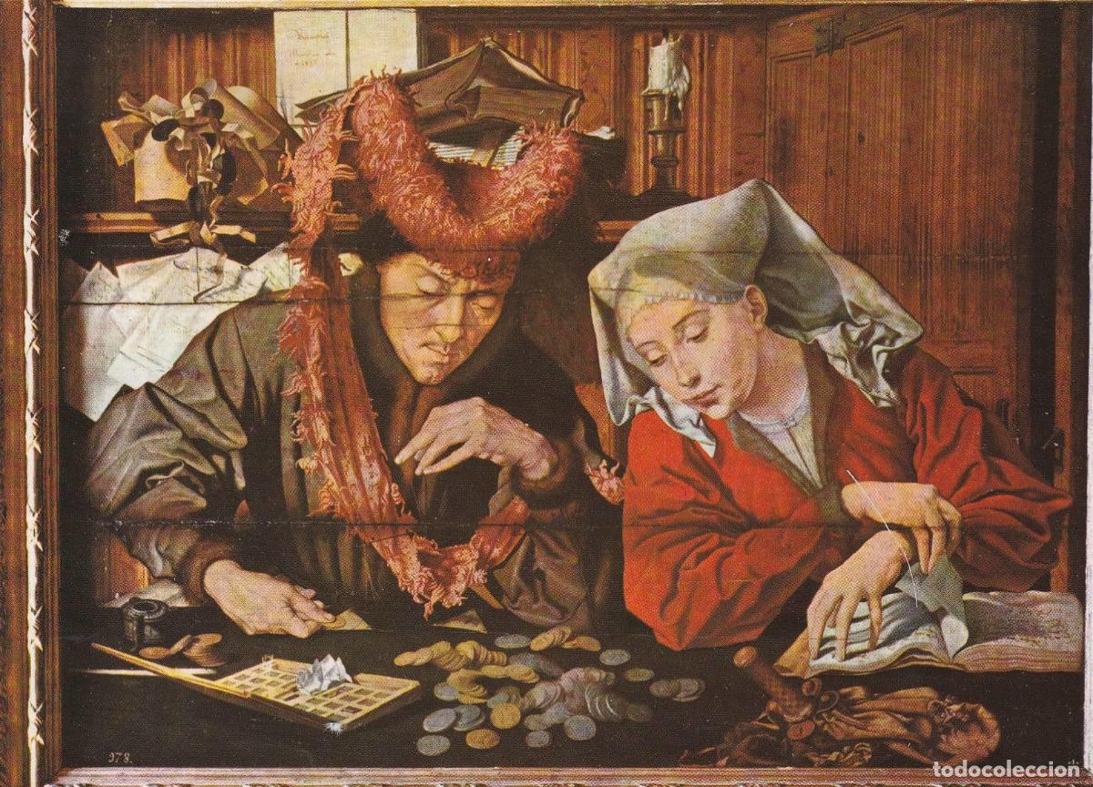 Cartoline: POSTAL B9212: EL ESCORIAL: EL CAMBISTA Y SU MUJER. OLEO - Varios