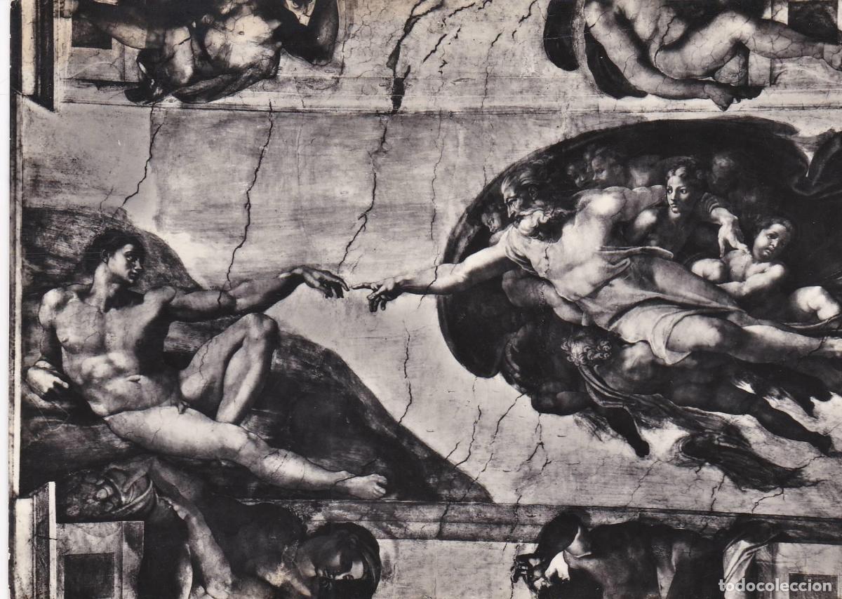 Postkarten: POSTAL 18680: CIUDAD DEL VATICANO: CAPELLA SISTINA: LA CREAZIONE DELL UOMO (MICHELANGELO) - Varios