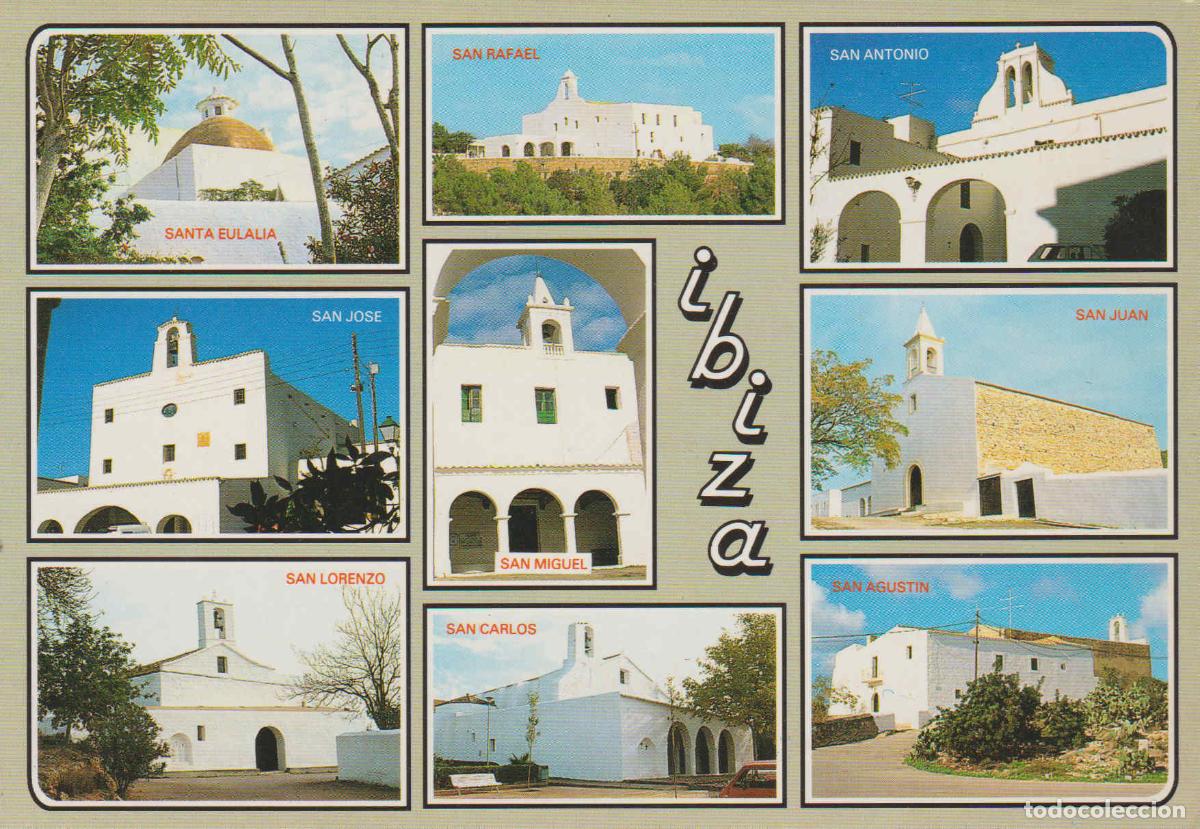 Cartes Postales: POSTAL 62769 : Ibiza. Iglesias tipicas de Ibiza. Espa&ntilde;a - Varios
