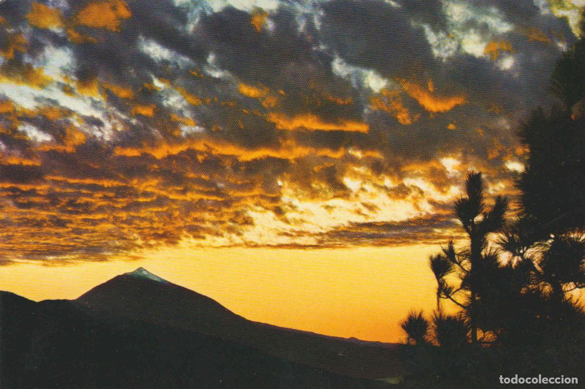 Postais: POSTAL 62811 : Tenerife. Al contraluz del amanecer la silueta del teide. Espa&ntilde;a - Varios