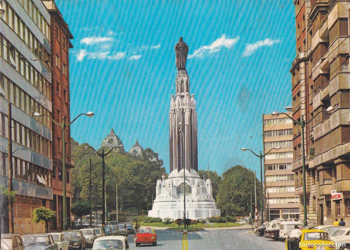 Postkarten: POSTAL B10438: BILBAO: MONUMENTO AL SAGRADO CORAZON - Varios