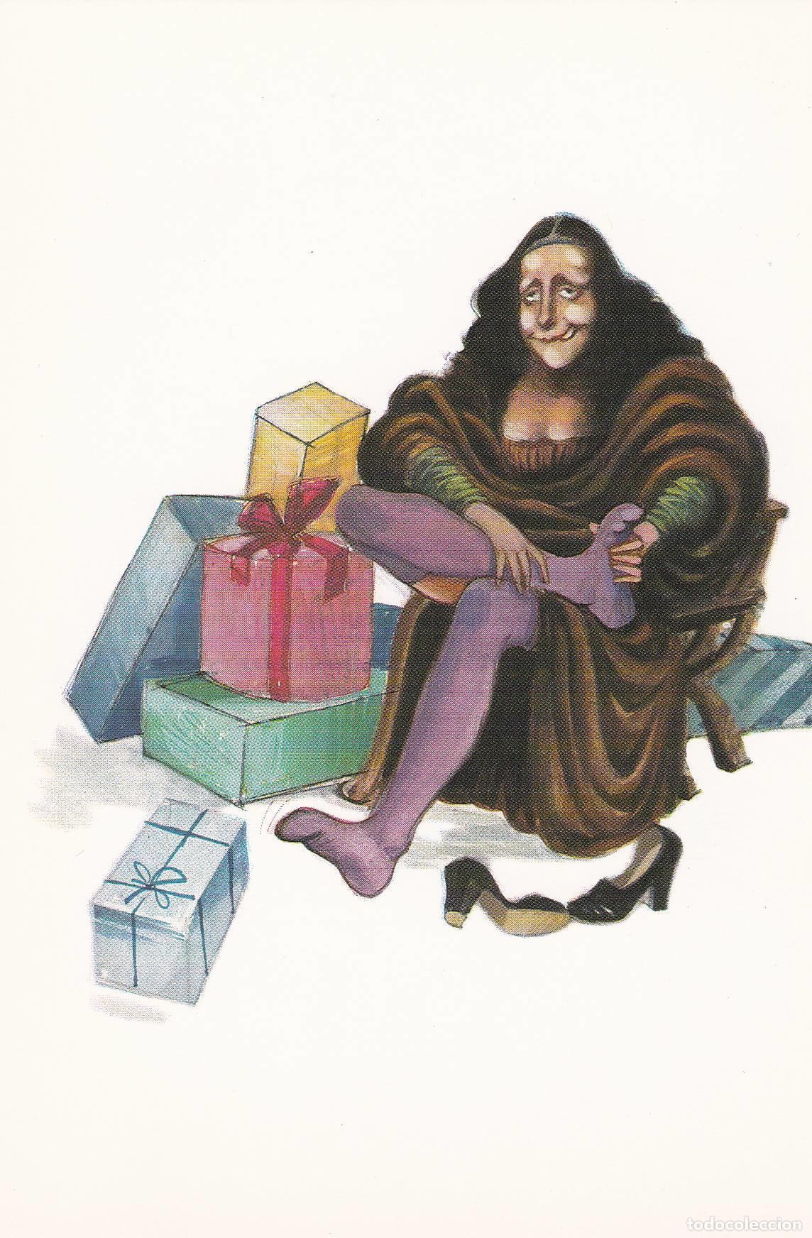 Cartes Postales: Norma: POSTAL: LA GIOCONDA de GIN: DIBUJO SATIRICO modelo 2 - Varios