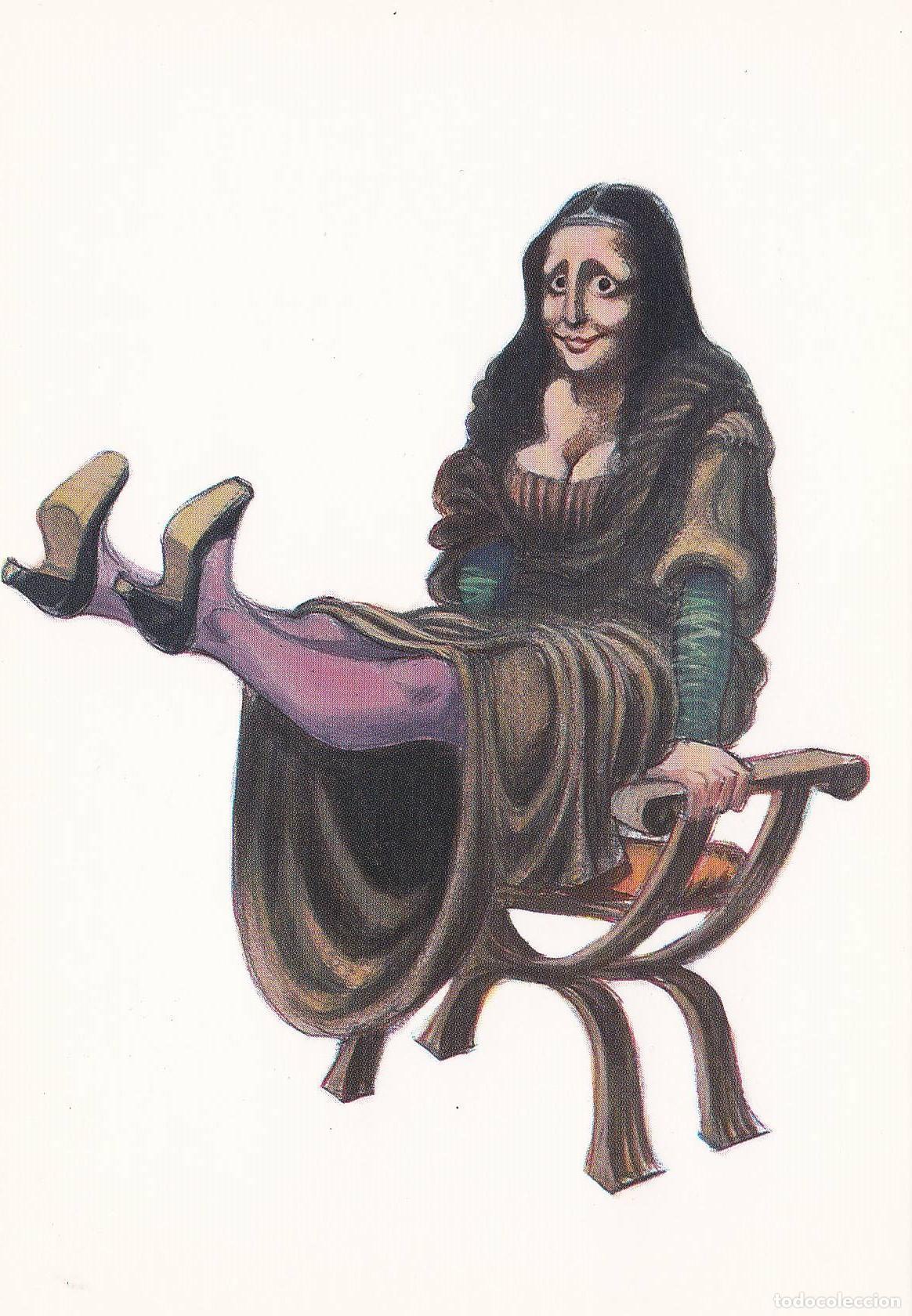 Postales: Norma: POSTAL: LA GIOCONDA de GIN: DIBUJO SATIRICO modelo 3 - Varios