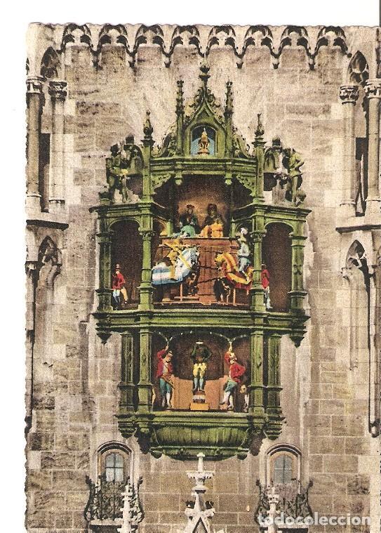Cartes Postales: Postal 021817 : The carillon of the town-halls tower, M&uuml;nchen - Varios